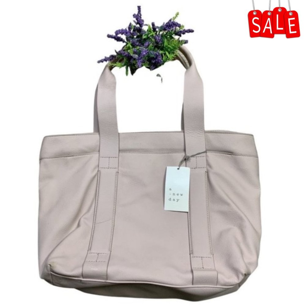 a.n.d Light Pink Vegan Leather Purse 17"